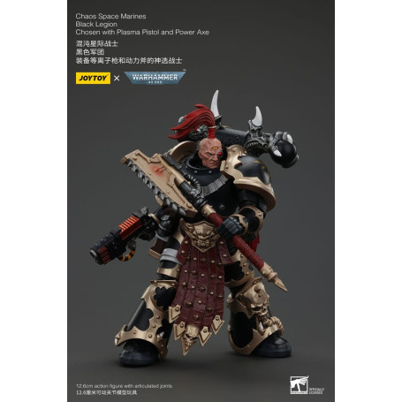 JoyToy Space Marines - Black Legion - Chosen with Plasma Pistol and Power Axe 1/18 - Warhammer 40K