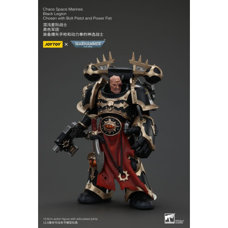JoyToy Space Marines - Black Legion - Chosen with Bolt Pistol and Power Fist 1/18 - Warhammer 40K