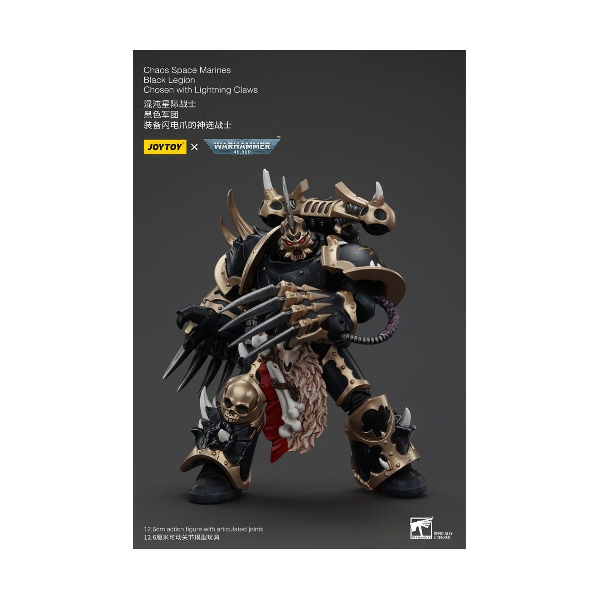 JoyToy Space Marines - Black Legion - Chosen with Lightning Claws 1/18 - Warhammer 40K