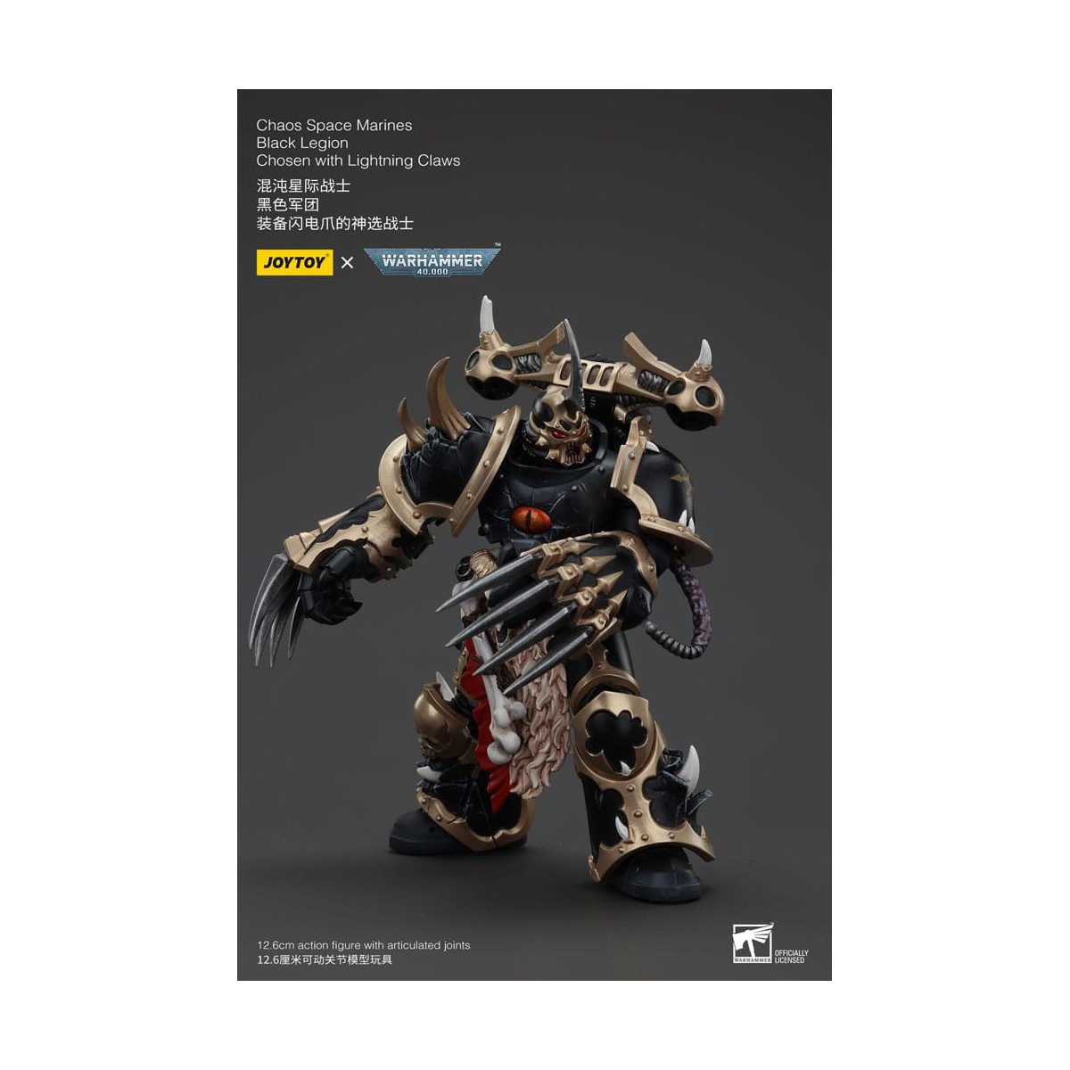 JoyToy Space Marines - Black Legion - Chosen with Lightning Claws 1/18 - Warhammer 40K