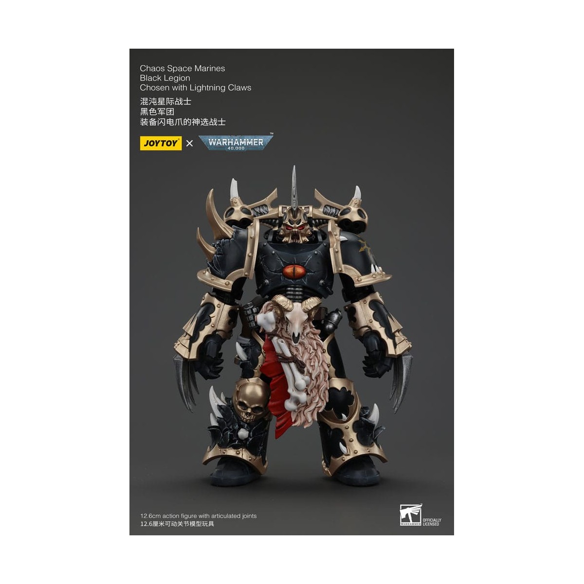 JoyToy Space Marines - Black Legion - Chosen with Lightning Claws 1/18 - Warhammer 40K