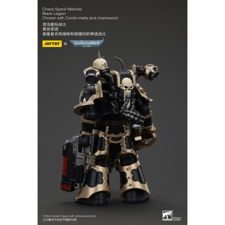 JoyToy Space Marines - Black Legion - Chosen with Combi-melta and chainsword 1/18 - Warhammer 40K