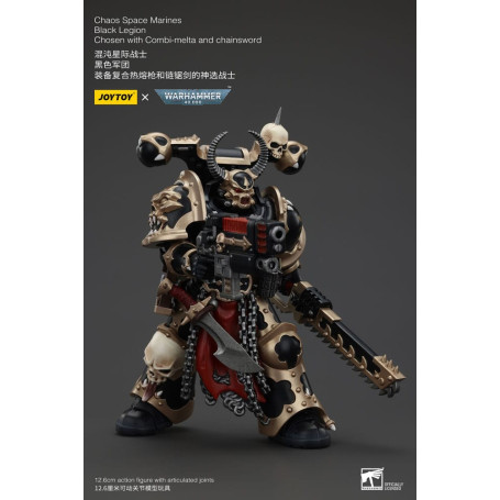 JoyToy Space Marines - Black Legion - Chosen with Combi-melta and chainsword 1/18 - Warhammer 40K