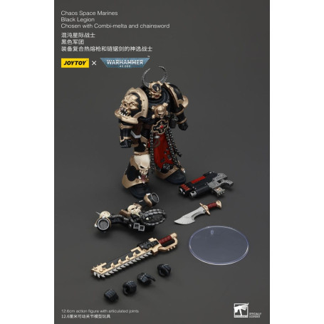 JoyToy Space Marines - Black Legion - Chosen with Combi-melta and chainsword 1/18 - Warhammer 40K