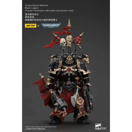 JoyToy Space Marines - Black Legion - Chosen Champion with bolter and power maul 1/18 - Warhammer 40K