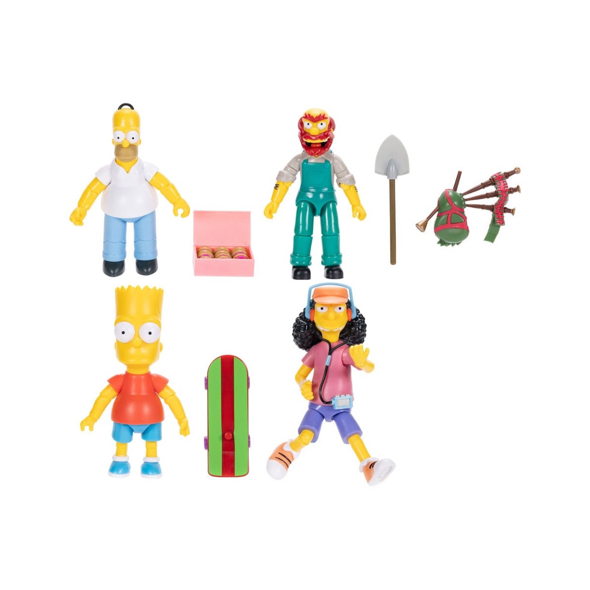 Jakks Pacific - Die Simpsons - Wave 1 Homer, Bart, Willie, Otto.