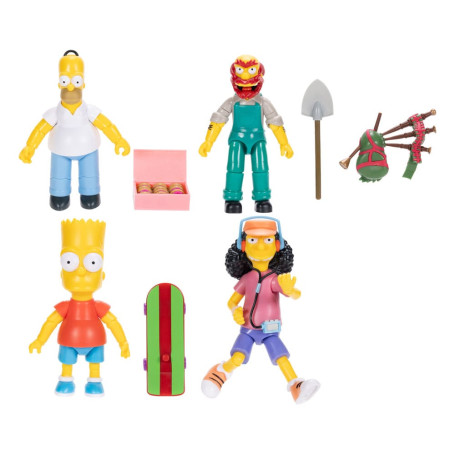 Jakks Pacific - Die Simpsons - Wave 1 Homer, Bart, Willie, Otto.