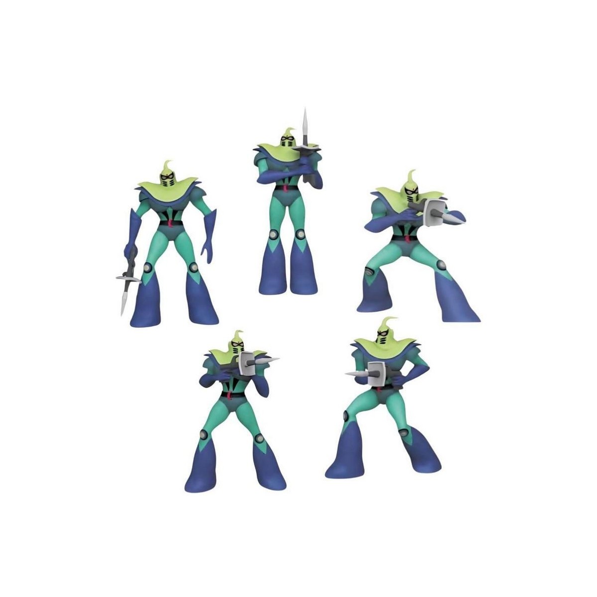 Plastoy - GOLDORAK - Pack 5 Figuren Soldat von Vega - Vegan Soldiers