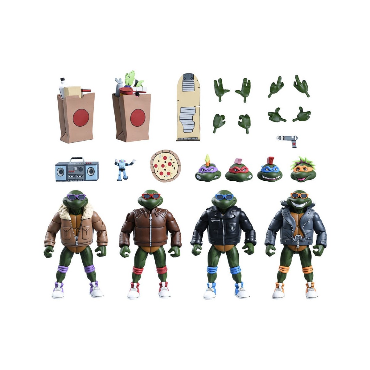 NECA - Punk Turtles 4 Pack - TMNT Cartoon