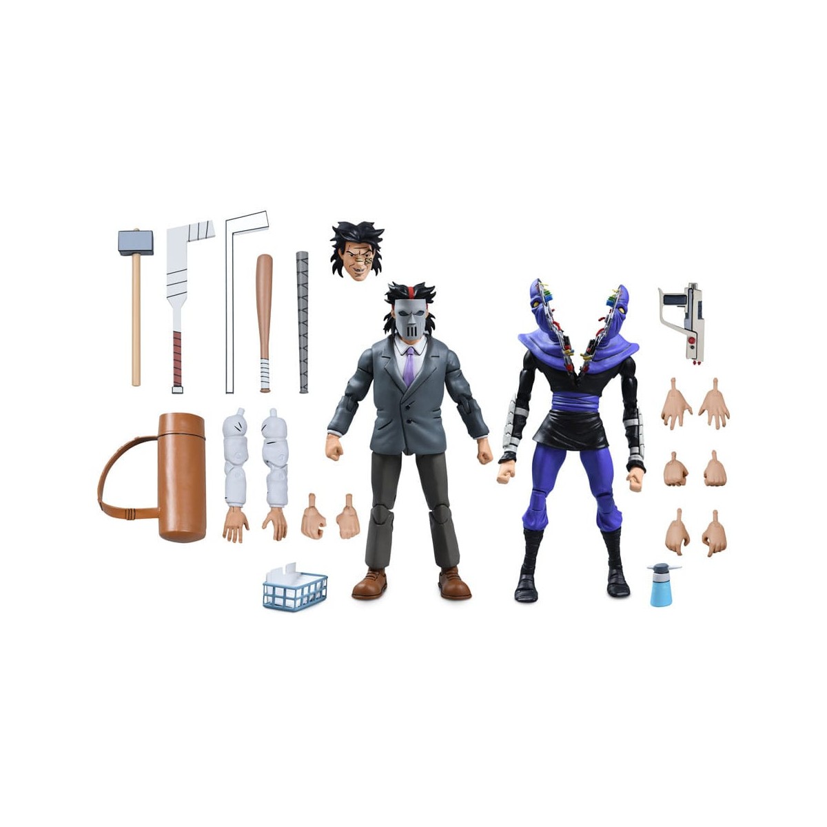 NECA - Business Suit Casey Jones & Split Foot Soldier - TMNT Cartoon