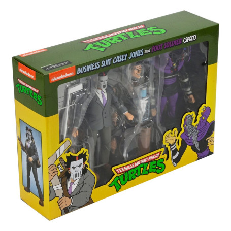NECA - Business Suit Casey Jones & Split Foot Soldier - TMNT Cartoon