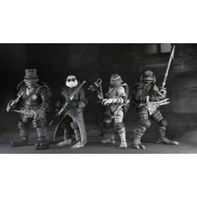 NECA - Turtles Black & White 4er-Pack Actionfiguren - Universal Monsters x TMNT