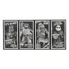 NECA - Turtles Black & White 4er-Pack Actionfiguren - Universal Monsters x TMNT