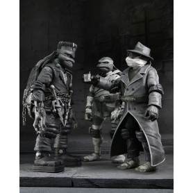 NECA - Turtles Black & White 4er-Pack Actionfiguren - Universal Monsters x TMNT