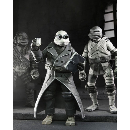 NECA - Turtles Black & White 4er-Pack Actionfiguren - Universal Monsters x TMNT
