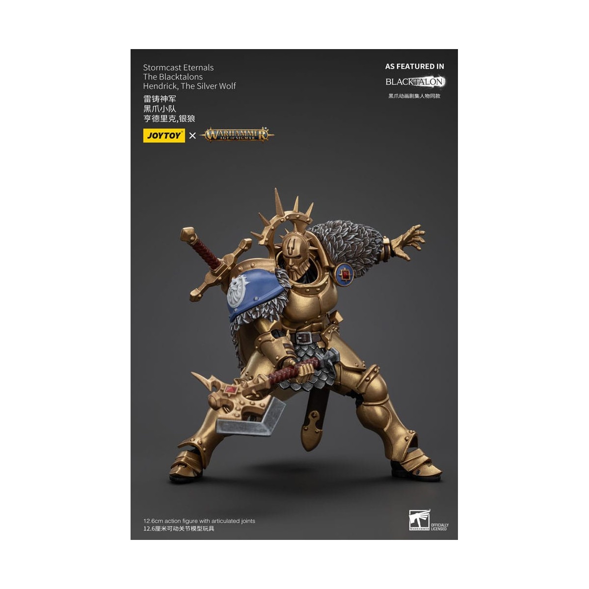 JoyToy - Stormcast Eternals The Blacktalons - Hendrick The Silver Wolf 1/18 - Warhammer Age of Sigmar