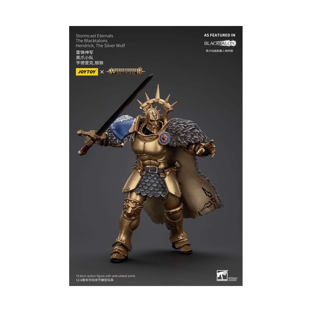 JoyToy - Stormcast Eternals The Blacktalons - Hendrick The Silver Wolf 1/18 - Warhammer Age of Sigmar