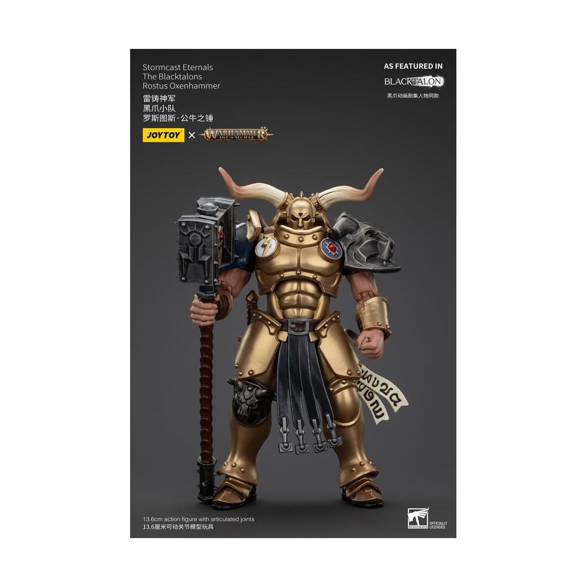 JoyToy - Stormcast Eternals The Blacktalons - Rostus Oxen hammer 1/18 - Warhammer Age of Sigmar