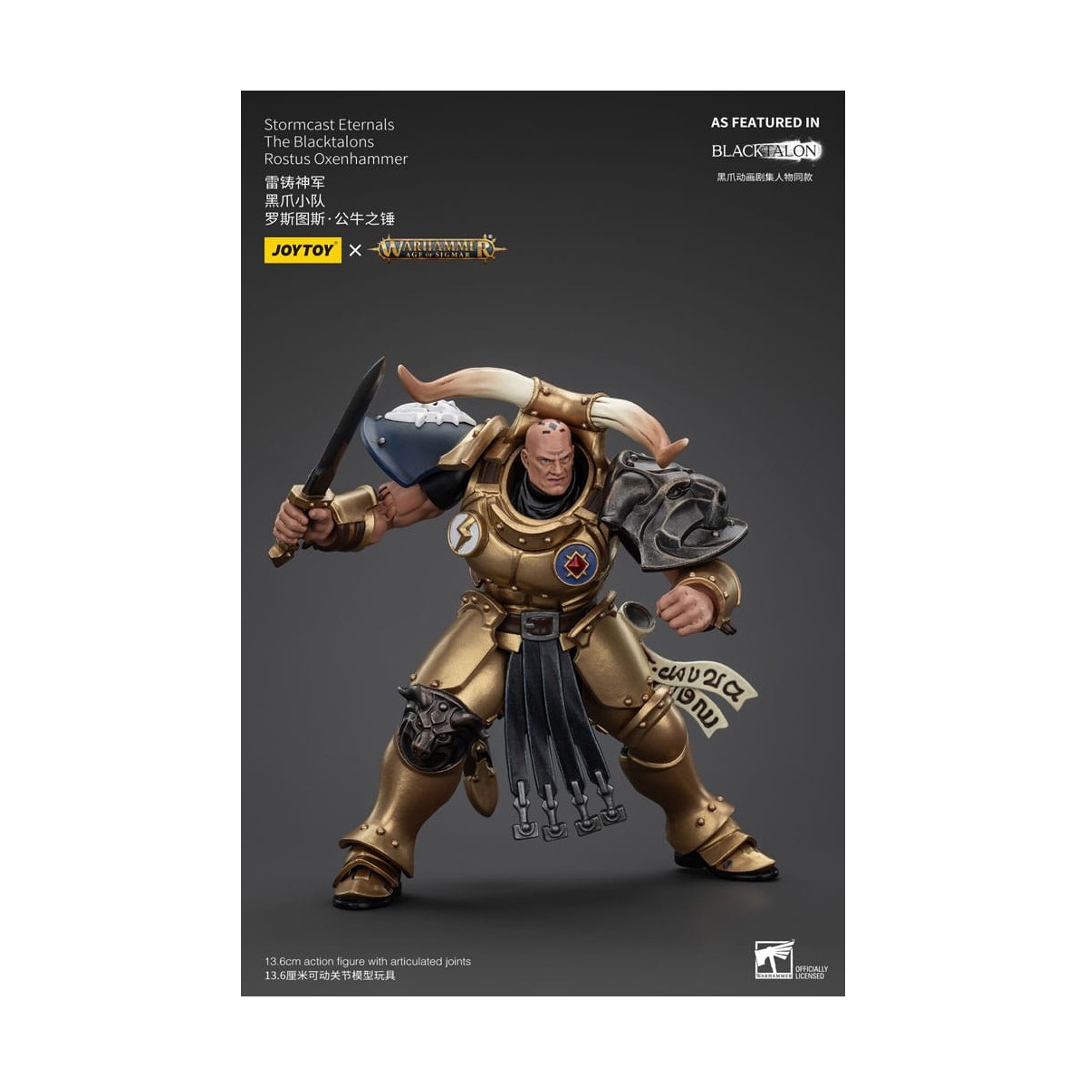 JoyToy - Stormcast Eternals The Blacktalons - Rostus Oxen hammer 1/18 - Warhammer Age of Sigmar
