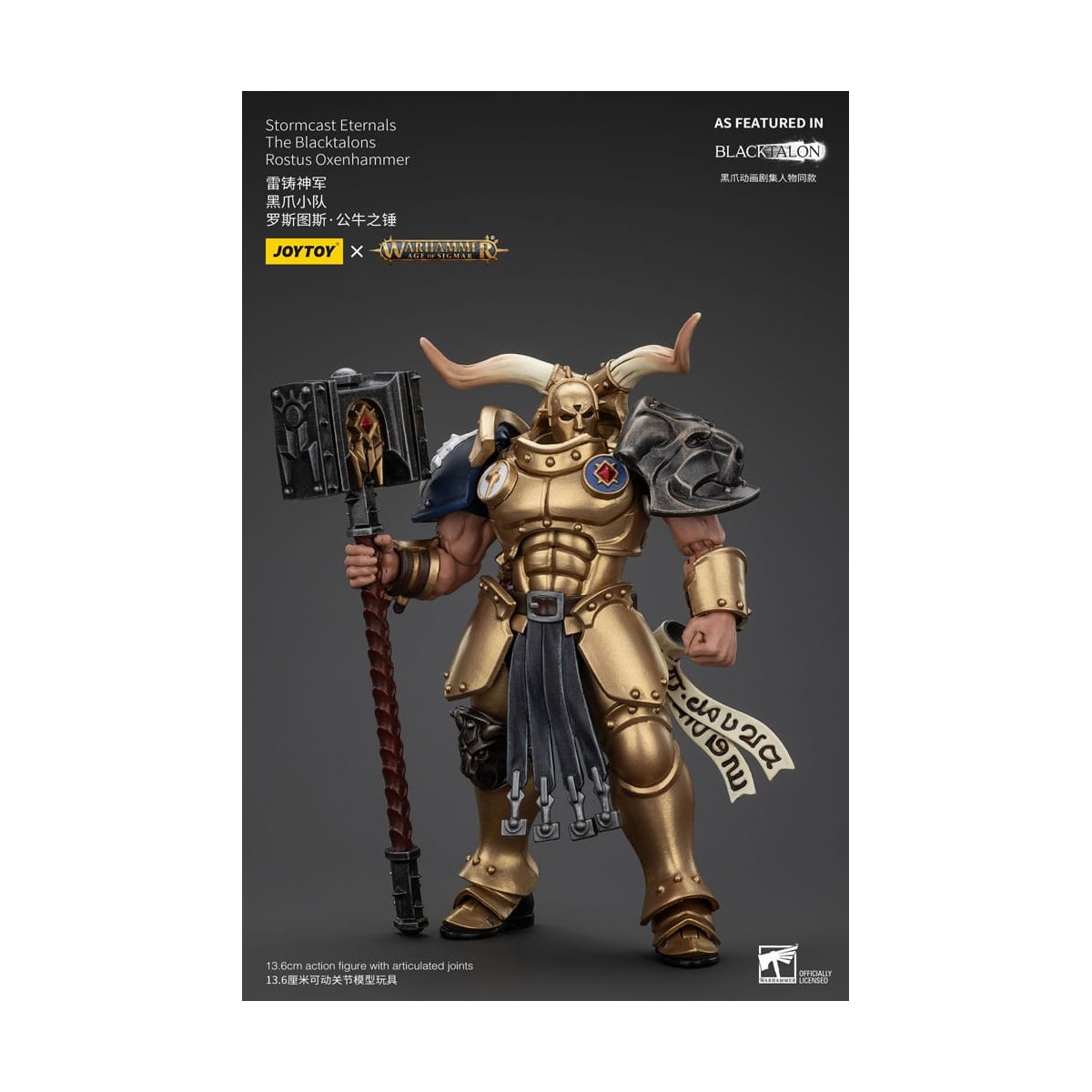 JoyToy - Stormcast Eternals The Blacktalons - Rostus Oxen hammer 1/18 - Warhammer Age of Sigmar