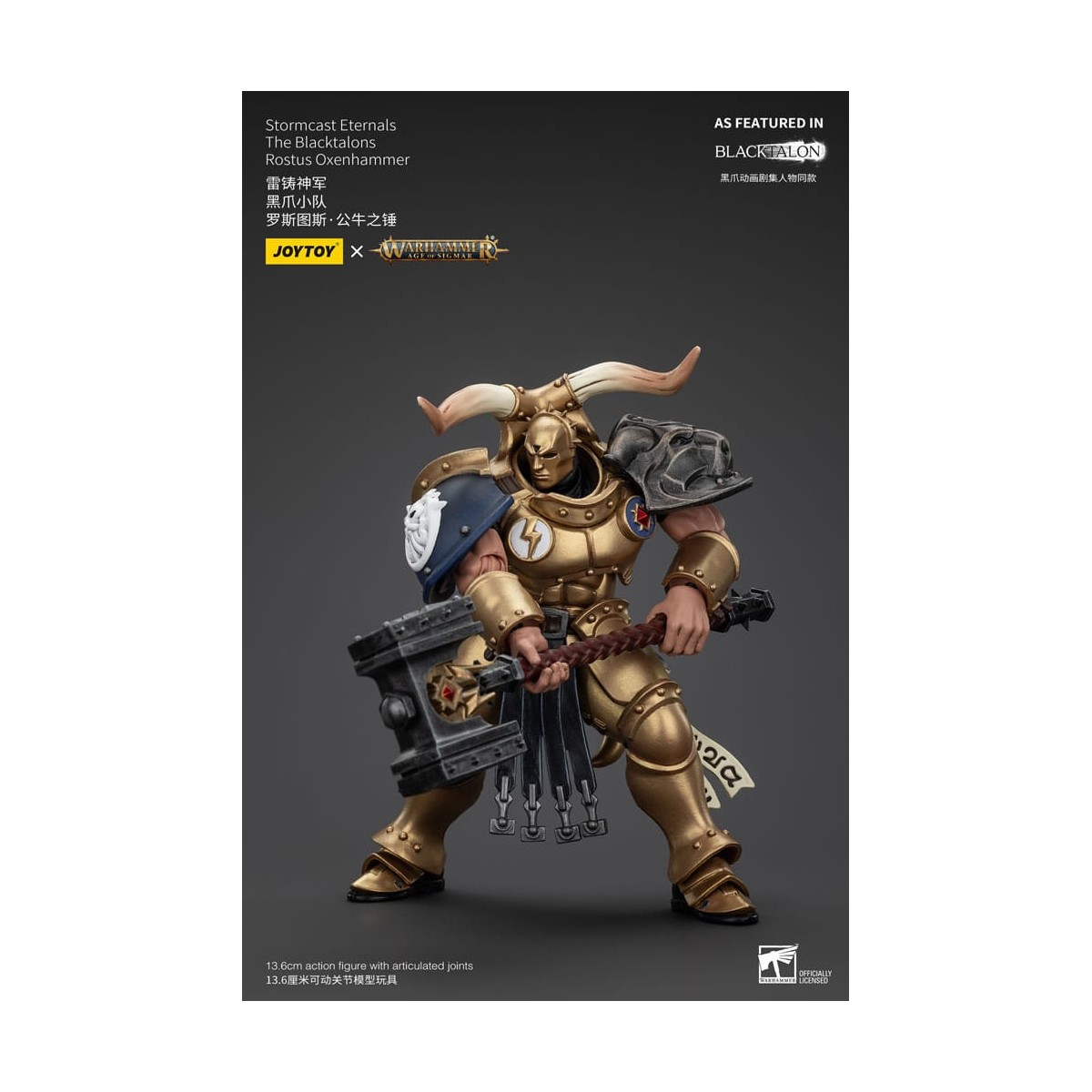 JoyToy - Stormcast Eternals The Blacktalons - Rostus Oxen hammer 1/18 - Warhammer Age of Sigmar