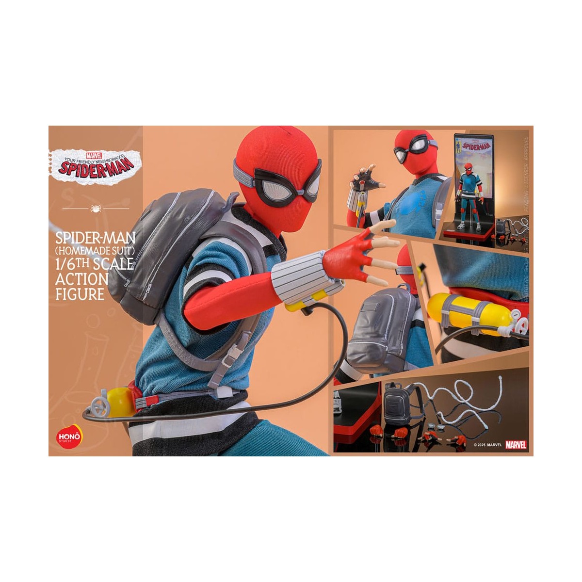Hot Toys/Hono Studio - Marvel - Ihr treuer Diener Spider-Man - Spider-Man (Homemade Suit) 1/6