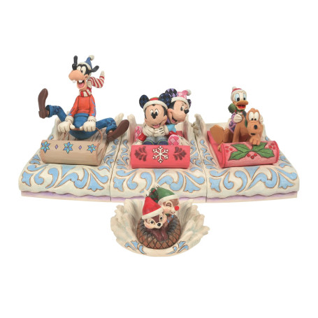 Enesco - Disney Traditions Tic & Tac machen Schlittenfahrt
