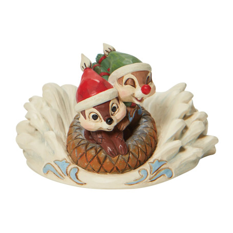Enesco - Disney Traditions Tic & Tac machen Schlittenfahrt