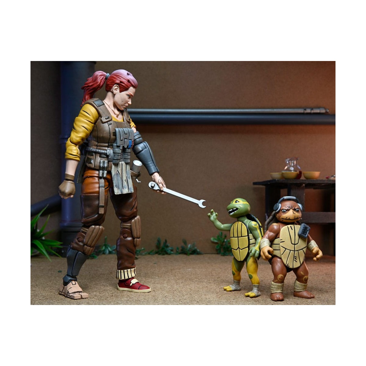 NECA - IDW Comics - Grammy April mit Baby Yi & Moja - The Last Ronin The Lost Years - TMNT
