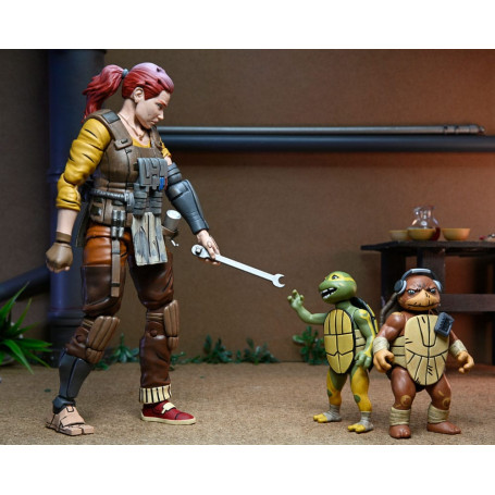 NECA - IDW Comics - Grammy April mit Baby Yi & Moja - The Last Ronin The Lost Years - TMNT