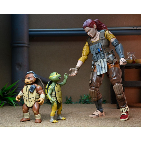 NECA - IDW Comics - Grammy April mit Baby Yi & Moja - The Last Ronin The Lost Years - TMNT