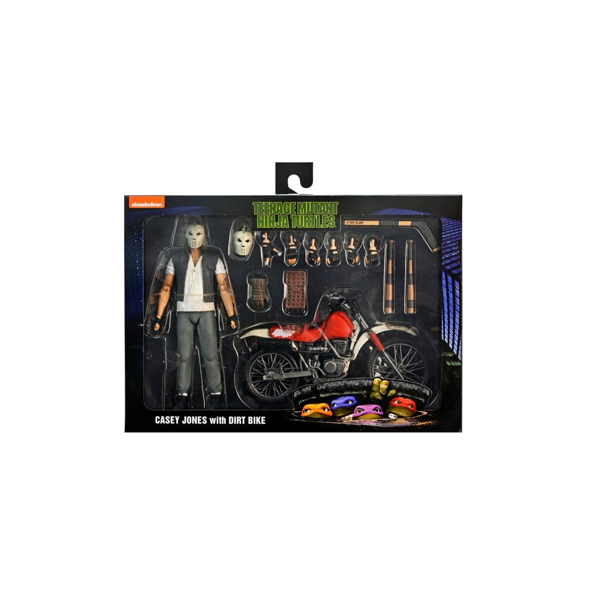 Neca - TMNT - Casey Jones with Dirt Bike - Teenage Mutant Ninja Turtles - Die Ninja Turtles - The Movie