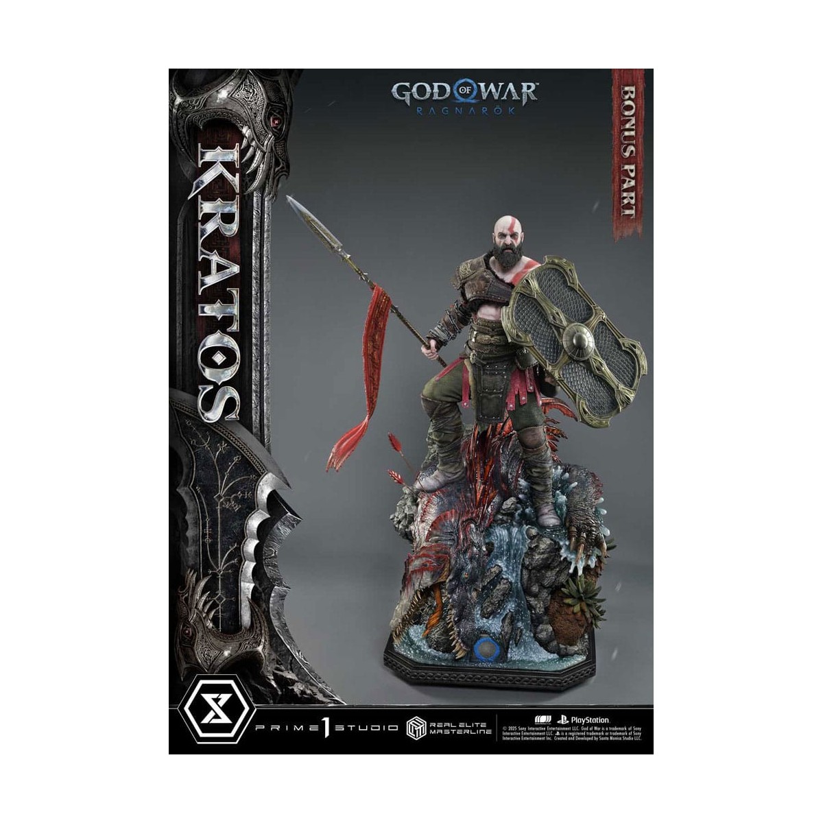 Prime 1 Studio - God of War: Ragnarok - Kratos Ultimate Bonus Version - Real Elite Masterline Series 1/3