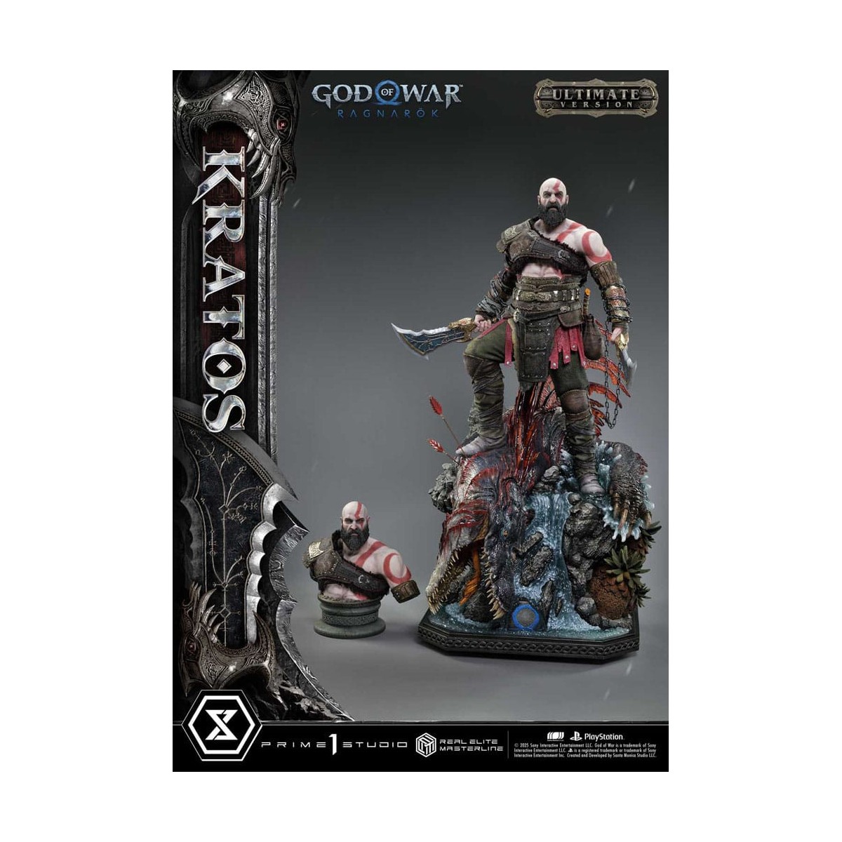 Prime 1 Studio - God of War: Ragnarok - Kratos Ultimate Bonus Version - Real Elite Masterline Series 1/3