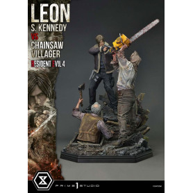 Prime 1 Studio - Resident Evil 4 Leon S. Kennedy vs. Chainsaw Villager Bonus Ver. - Ultimate Premium Masterline Series 1/4