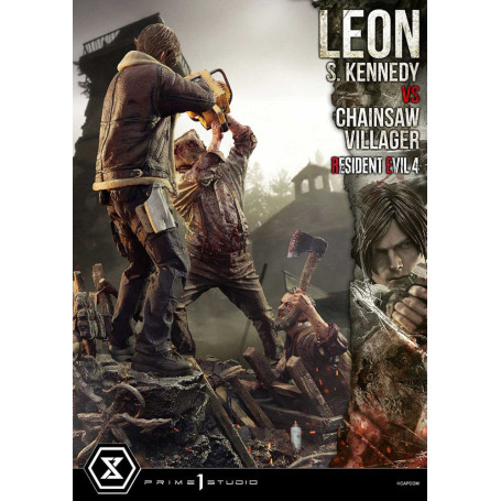 Prime 1 Studio - Resident Evil 4 Leon S. Kennedy vs. Chainsaw Villager Bonus Ver. - Ultimate Premium Masterline Series 1/4