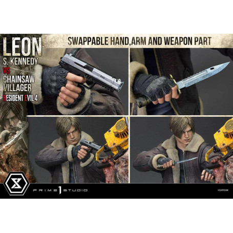 Prime 1 Studio - Resident Evil 4 Leon S. Kennedy vs. Chainsaw Villager Bonus Ver. - Ultimate Premium Masterline Series 1/4