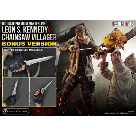 Prime 1 Studio - Resident Evil 4 Leon S. Kennedy vs. Chainsaw Villager Bonus Ver. - Ultimate Premium Masterline Series 1/4