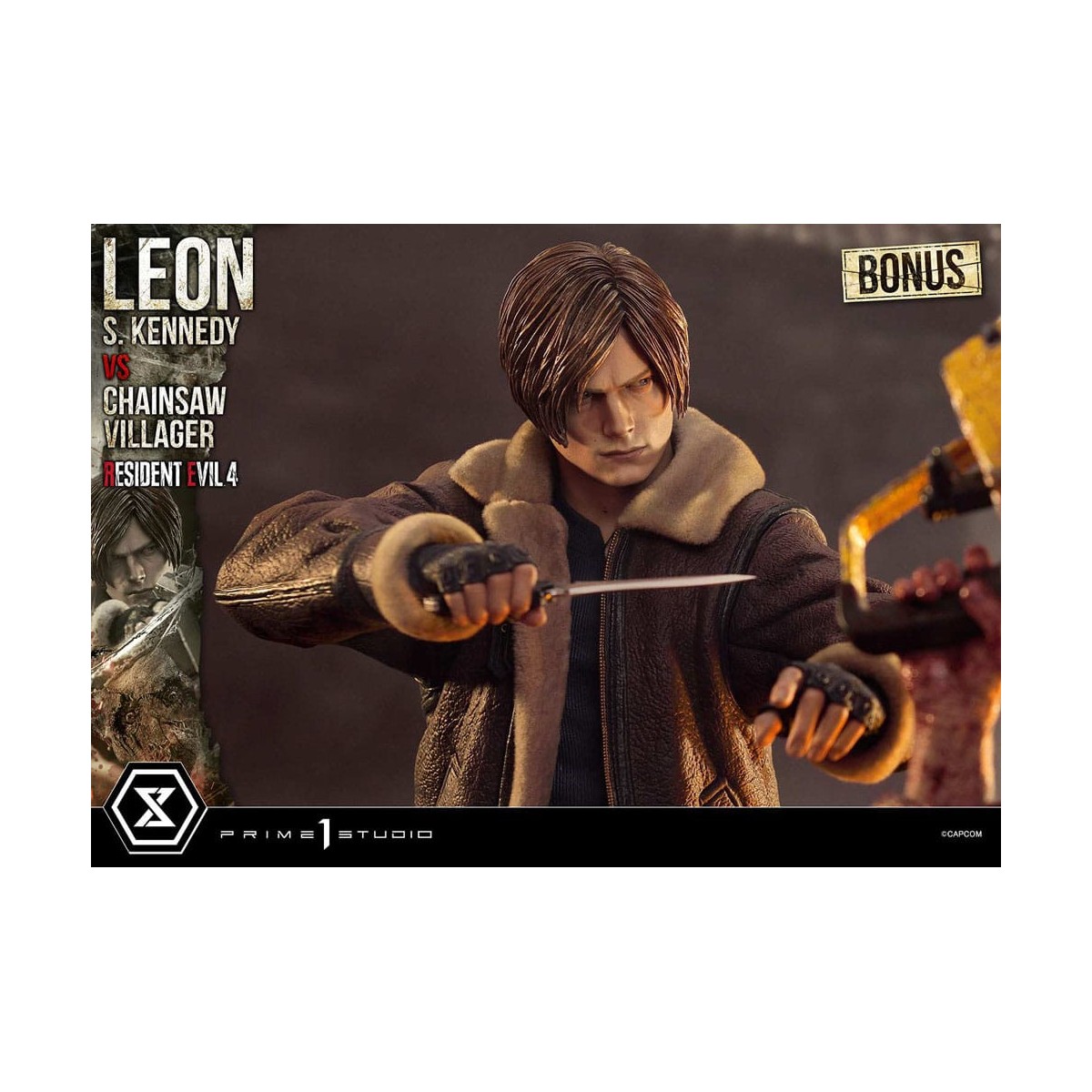 Prime 1 Studio - Resident Evil 4 Leon S. Kennedy vs. Chainsaw Villager Bonus Ver. - Ultimate Premium Masterline Series 1/4