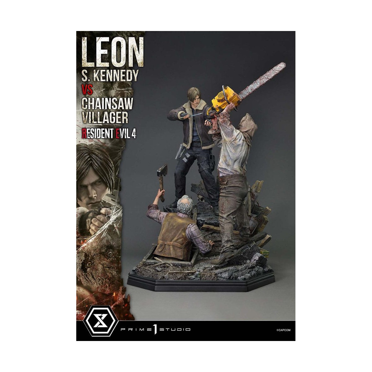Prime 1 Studio - Resident Evil 4 Leon S. Kennedy vs. Chainsaw Villager Bonus Ver. - Ultimate Premium Masterline Series 1/4