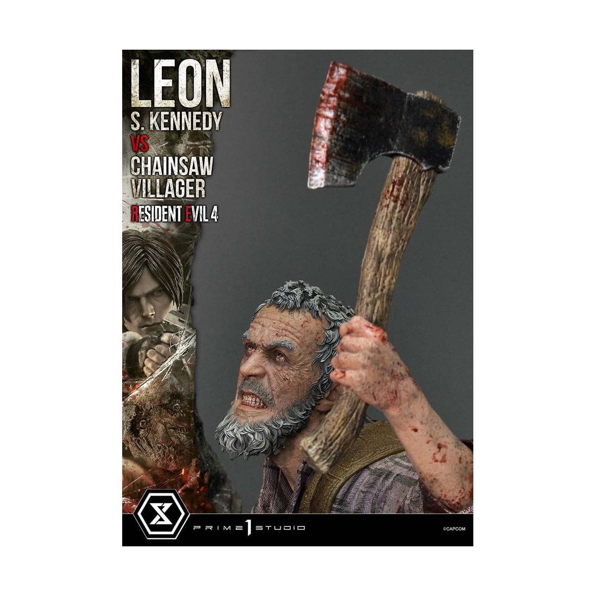 Prime 1 Studio - Resident Evil 4 Leon S. Kennedy vs. Chainsaw Villager Bonus Ver. - Ultimate Premium Masterline Series 1/4