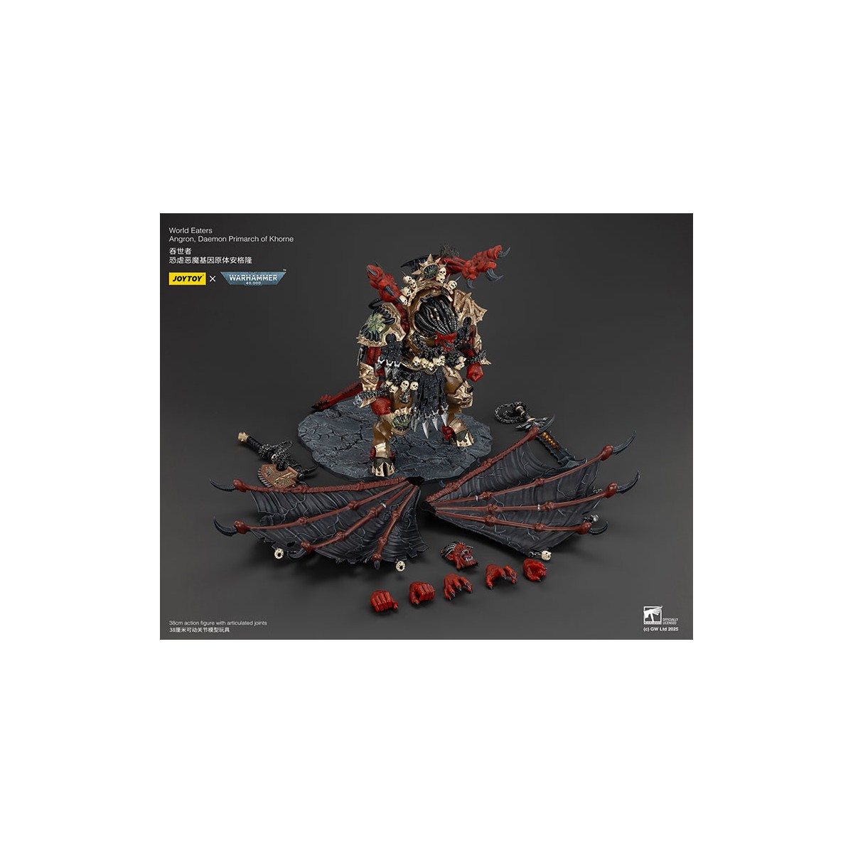 Joytoy - Warhammer - World Eaters - Angron Daemon Primarch of Khorne 1/18 - Warhammer 40000