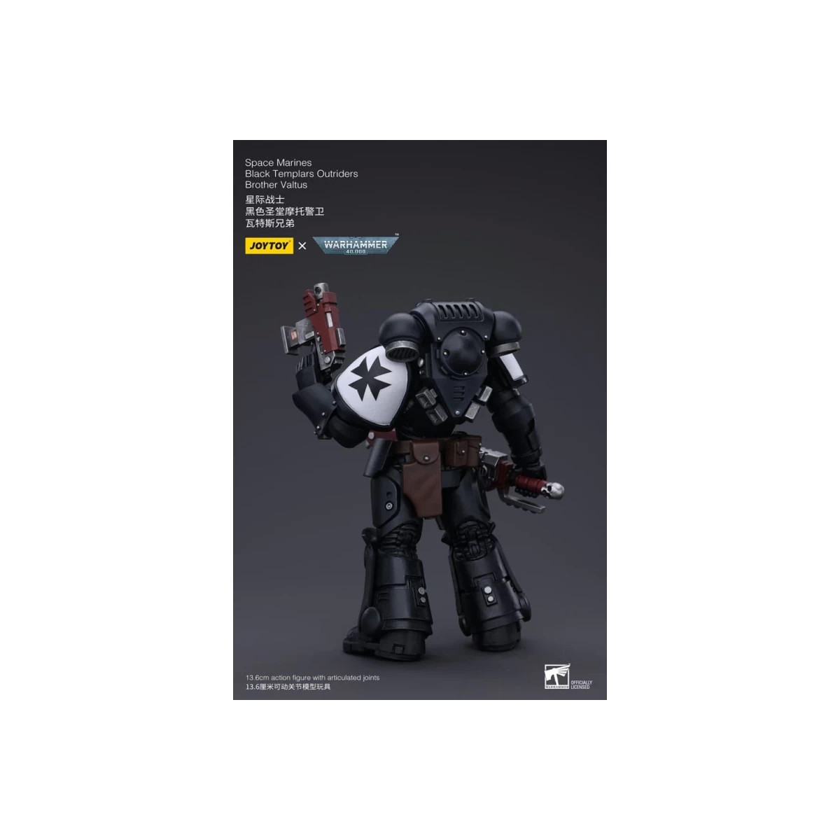 JoyToy Space Marines - Black Templars - Outriders Brother Valtus 1/18 - Warhammer 40K