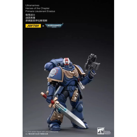 JoyToy - Space Marines - Ultramarines - Heroes of the Chapter Primaris Lieutenant Erastus 1/18 - Warhammer 40K