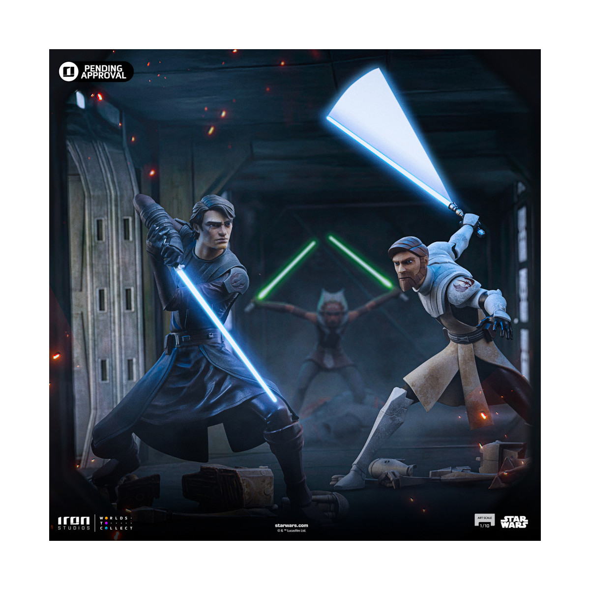 Iron Studios Star Wars Clone Wars - Obi-Wan Kenobi Art Scale 1/10