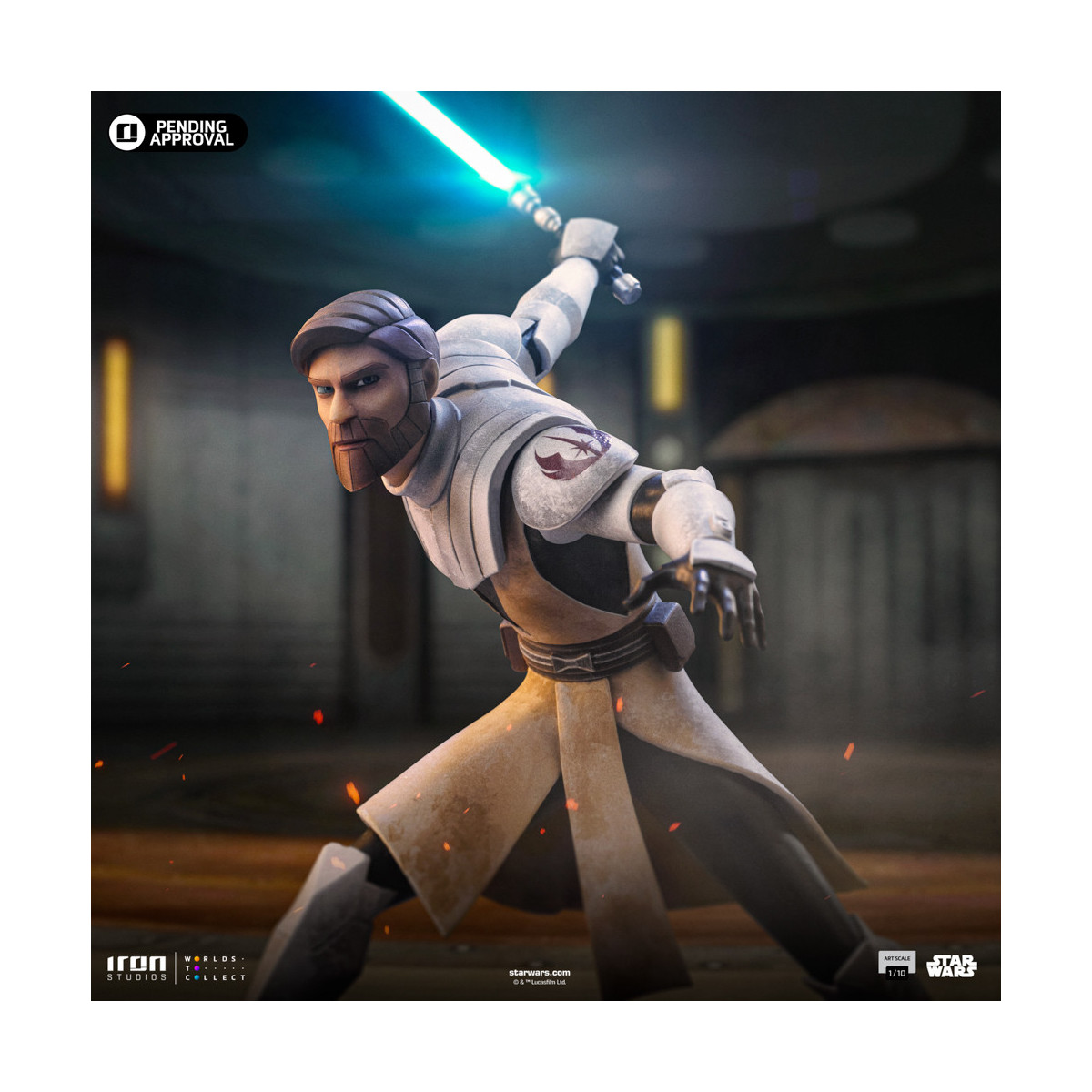 Iron Studios Star Wars Clone Wars - Obi-Wan Kenobi Art Scale 1/10