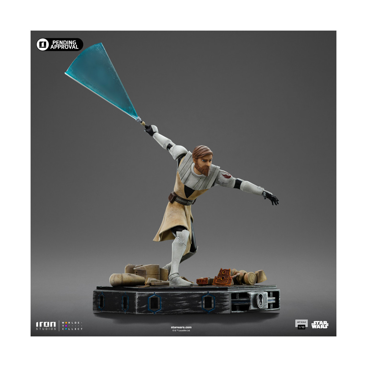 Iron Studios Star Wars Clone Wars - Obi-Wan Kenobi Art Scale 1/10