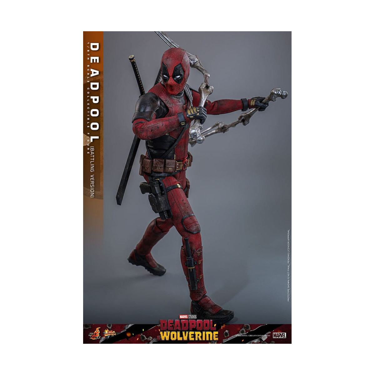 Hot Toys Marvel Deadpool & Wolverine - Deadpool (Battling Version) MMS 1/6