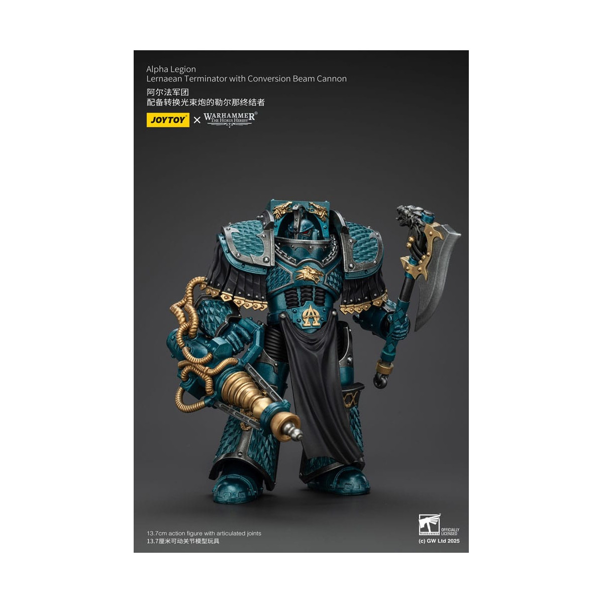 Joytoy - Warhammer - Alpha Legion - Lernaean Terminator with Conversion Beam Cannon - The Horus Heresy