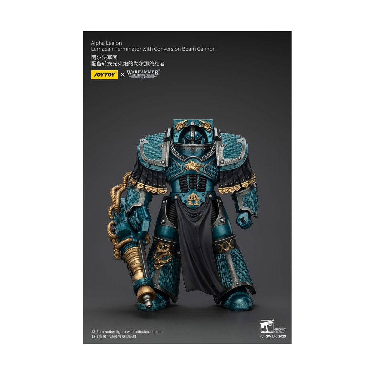 Joytoy - Warhammer - Alpha Legion - Lernaean Terminator with Conversion Beam Cannon - The Horus Heresy
